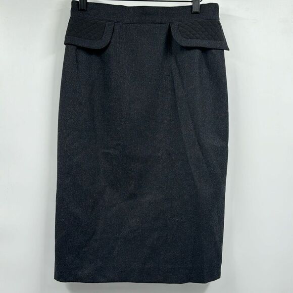 Fendi Virgin Wool Gray Pencil Skirt IT44 US Medium - Picture 1 of 5